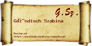 Gündisch Szabina névjegykártya